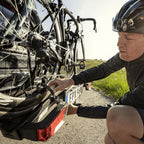 Thule EasyFold XT Fahrradträger für 2 Fahrräder, schwarz/Aluminium-Kupplung